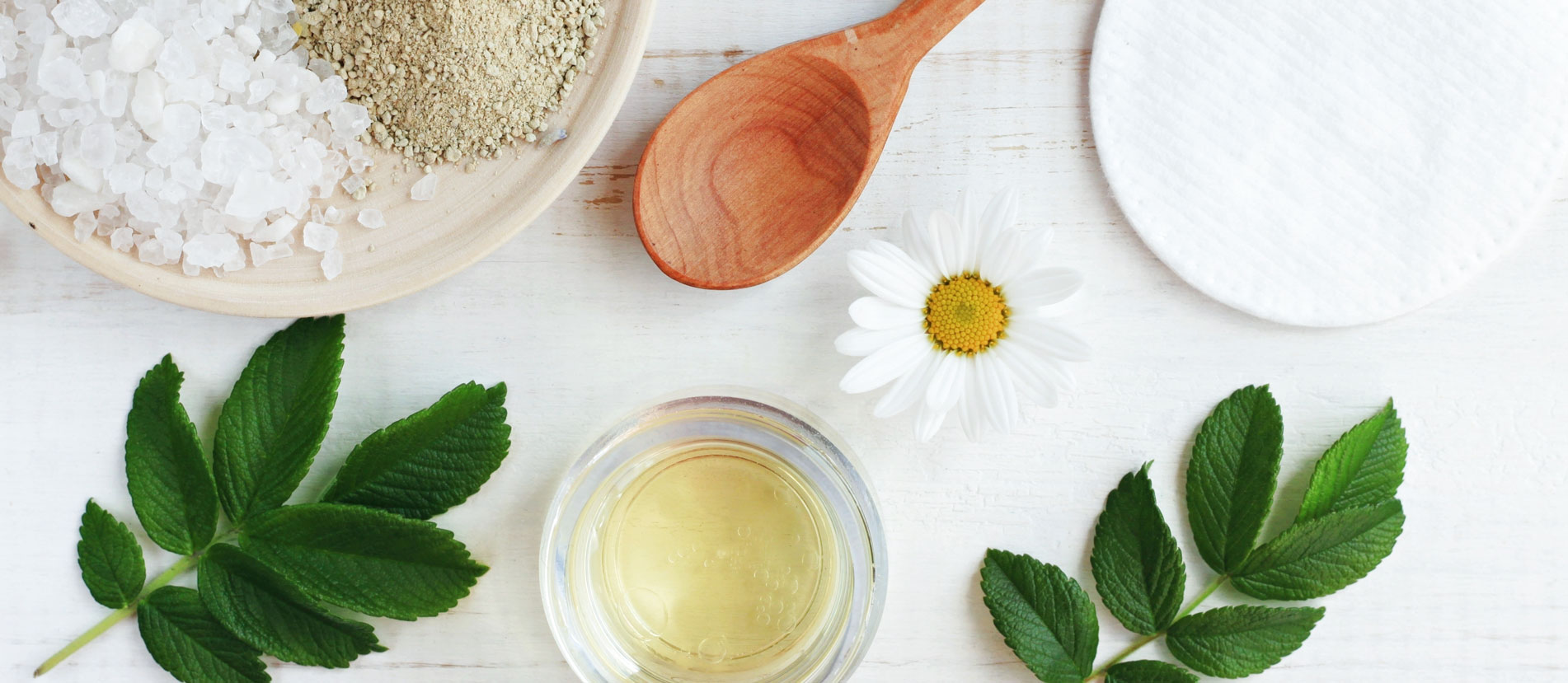 ingredients for an herbal facial